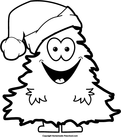 Christmas Tree Clipart Black And White Quotes Lol Rofl Com