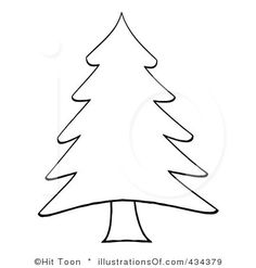 Christmas Tree outline . - Christmas Tree Outline Clip Art
