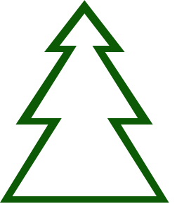 ... Christmas Tree Outline Cl - Christmas Tree Outline Clip Art