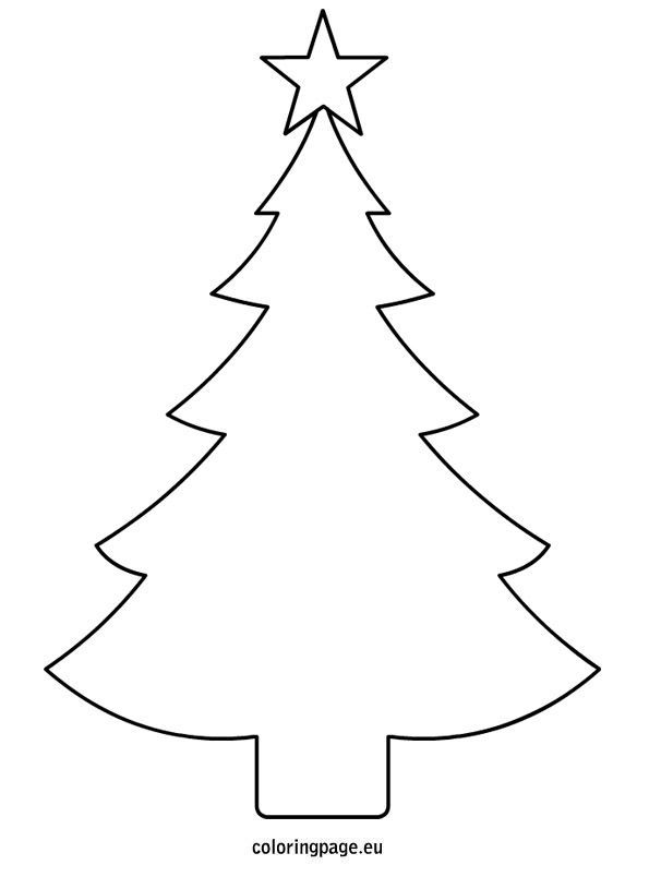 Free christmas tree outline .