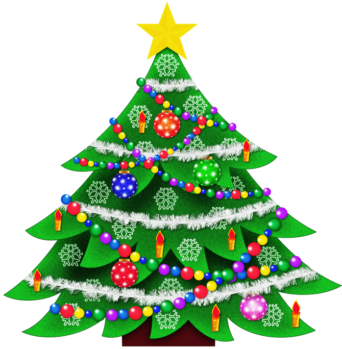 christmas star tree clip art 
