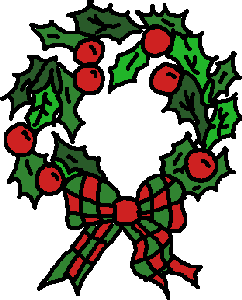 Christmas wreath .