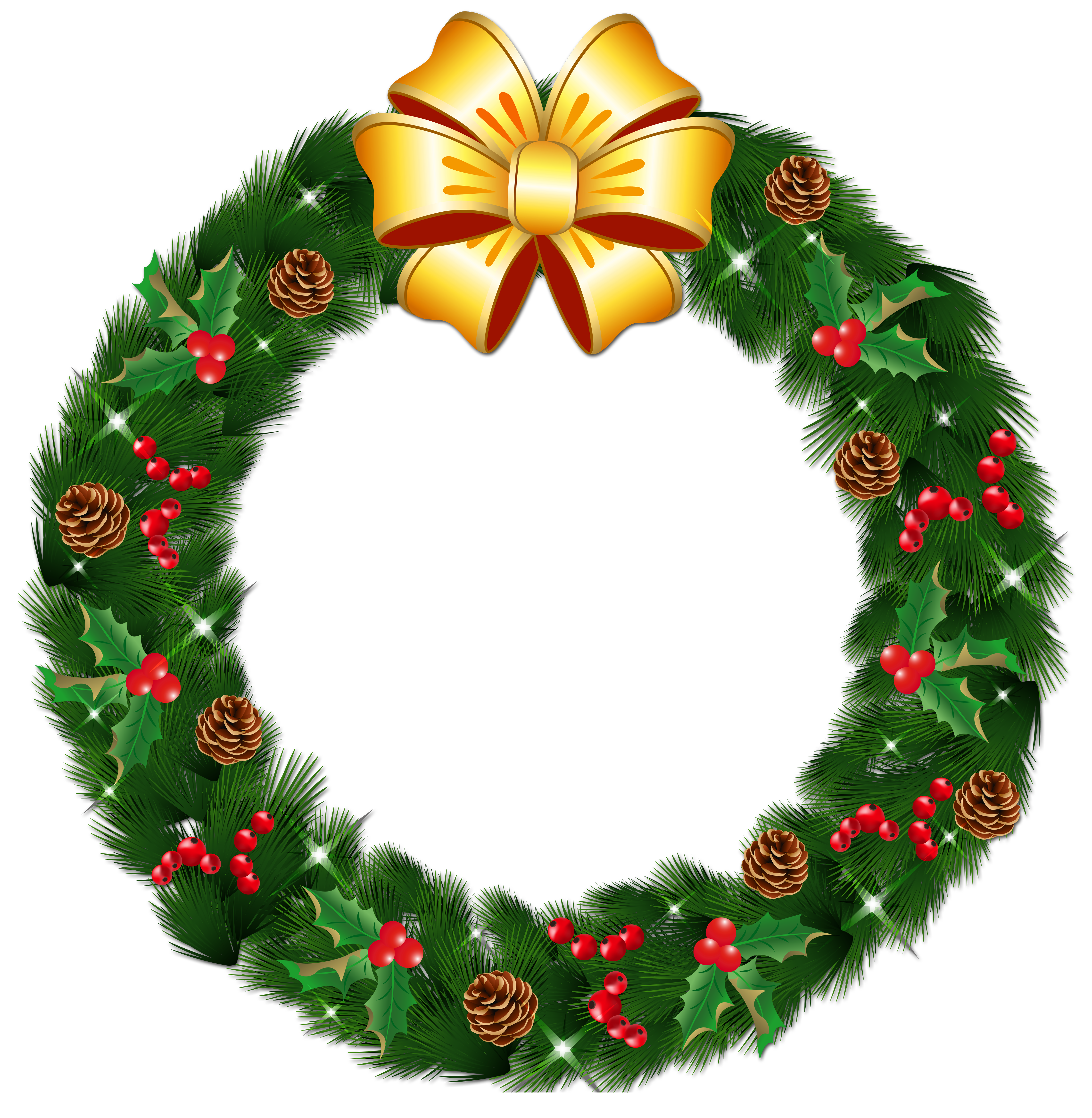 Christmas Wreath Png Clipart. Transparent Christmas Pine .