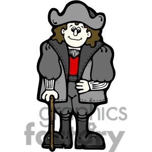 Christopher Columbus in color - Christopher Columbus Clipart