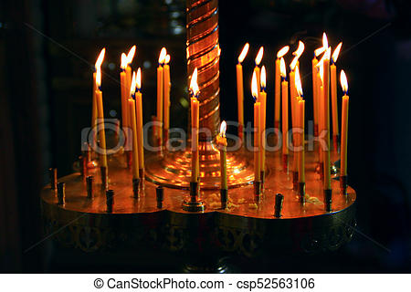 church candles - csp52563106 - Church Candles Clipart