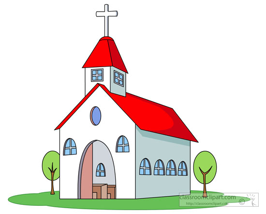 Church clipart black and whit