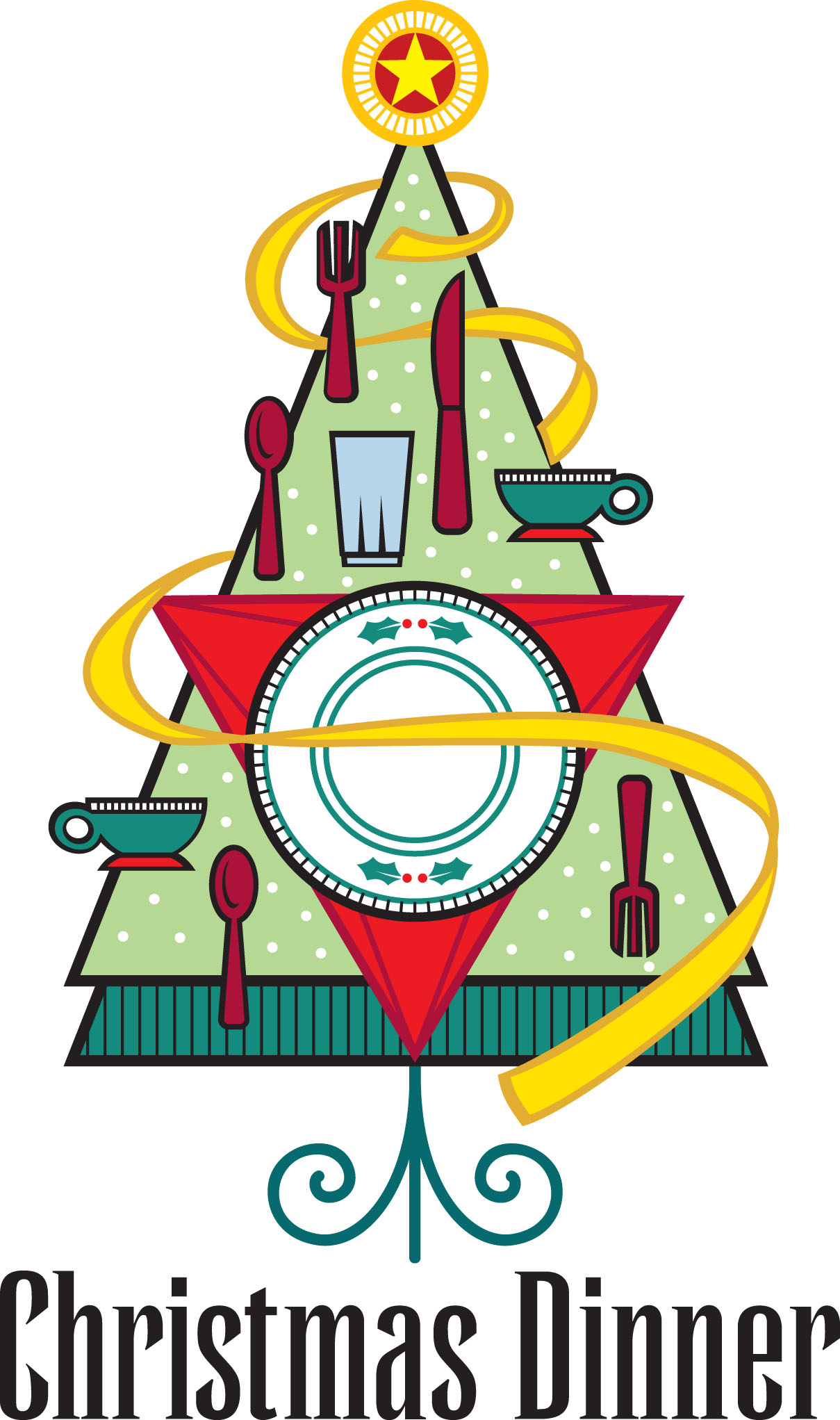 Church Dinner Clipart . - Christmas Dinner Clip Art