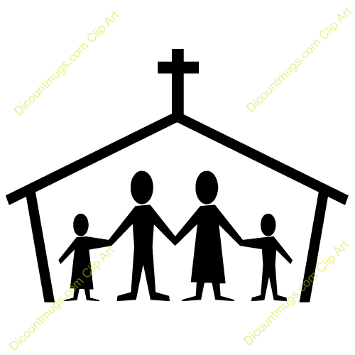 Church clipart black and whit