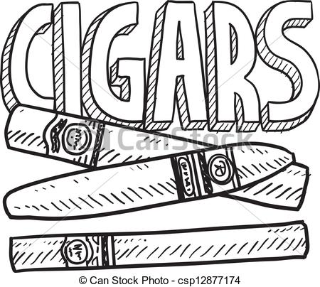 Cigars sketch - csp12877174