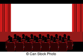 ... Cinema - red room - People in the cinema