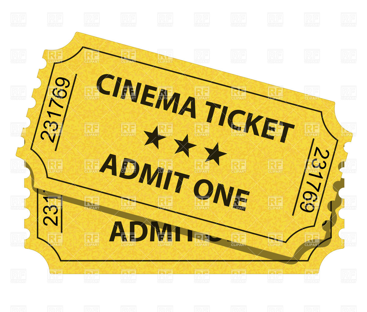 Cinema Ticket Download Royalt - Movie Ticket Clipart