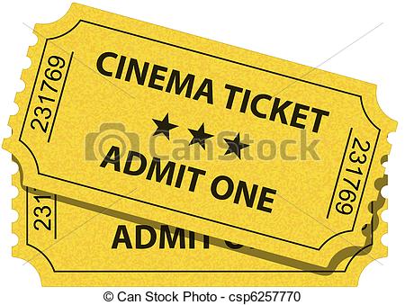 ... Cinema ticket - Vector il - Cinema Clipart