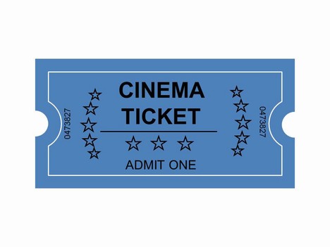 Cinema Tickets Clip Art Power - Movie Ticket Clipart