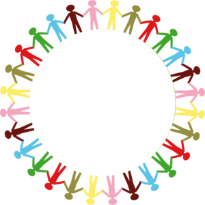 Circle Holding Hands Stick . - People Holding Hands Clipart