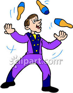 Circus Lion Juggling Clipart 