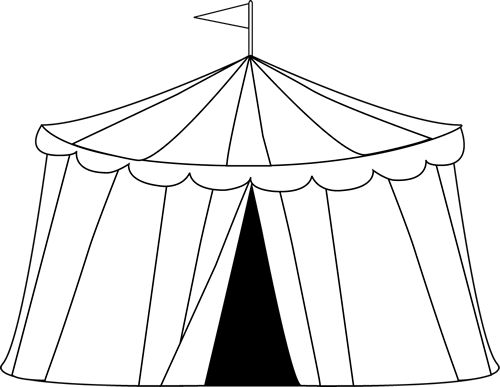 A circus tent and the ring wi
