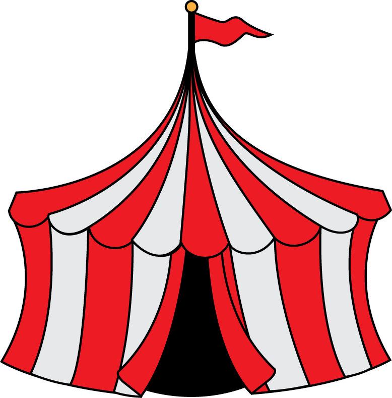 Circus tent frame clipart .