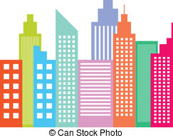 . ClipartLook.com Modern City Skyline Skyscrapers Isolated On White