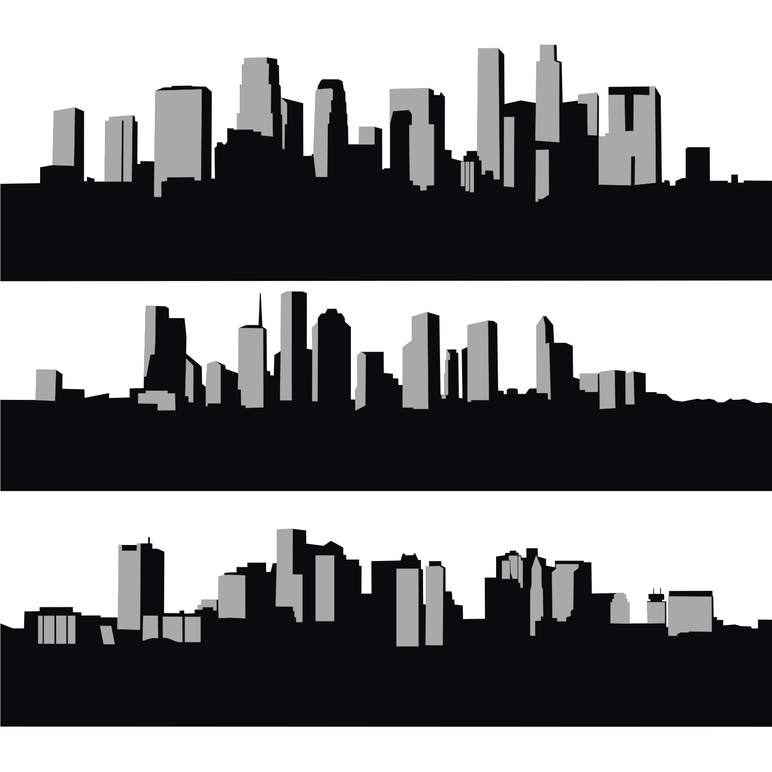 City Skyline Clipart Vector Clip Art Online Royalty Free Design
