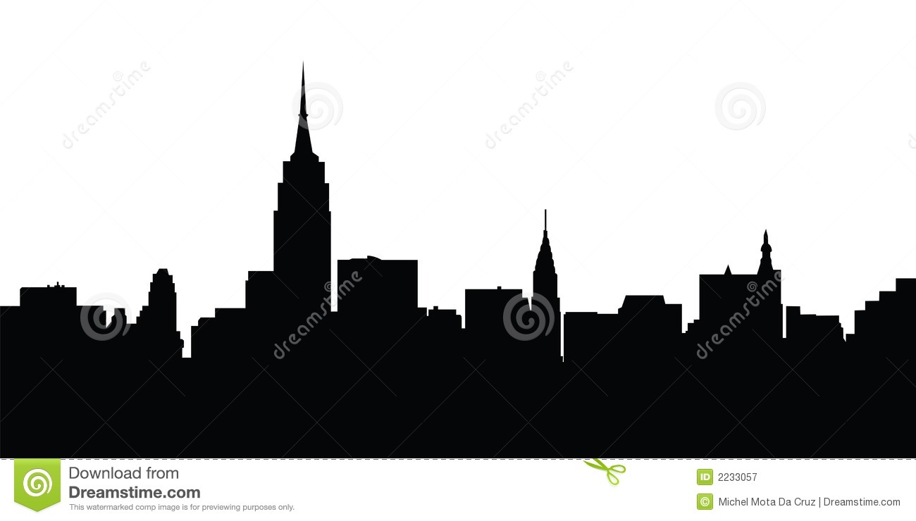 City skyline New York vector  - New York City Skyline Clip Art