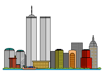 City Twin Towers Skyline - Twin Towers Clipart