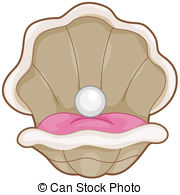 Clam Clip Artby KenBenner9/2,170; Clam - Open Oyster With Pearl at the Center