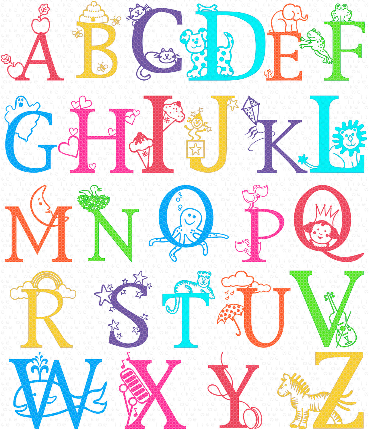 Class Alphabet Clipart Instant Download Teaching By Melikedesign