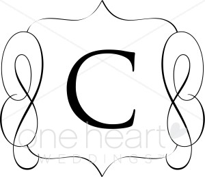 Classic Monogram C Clipart