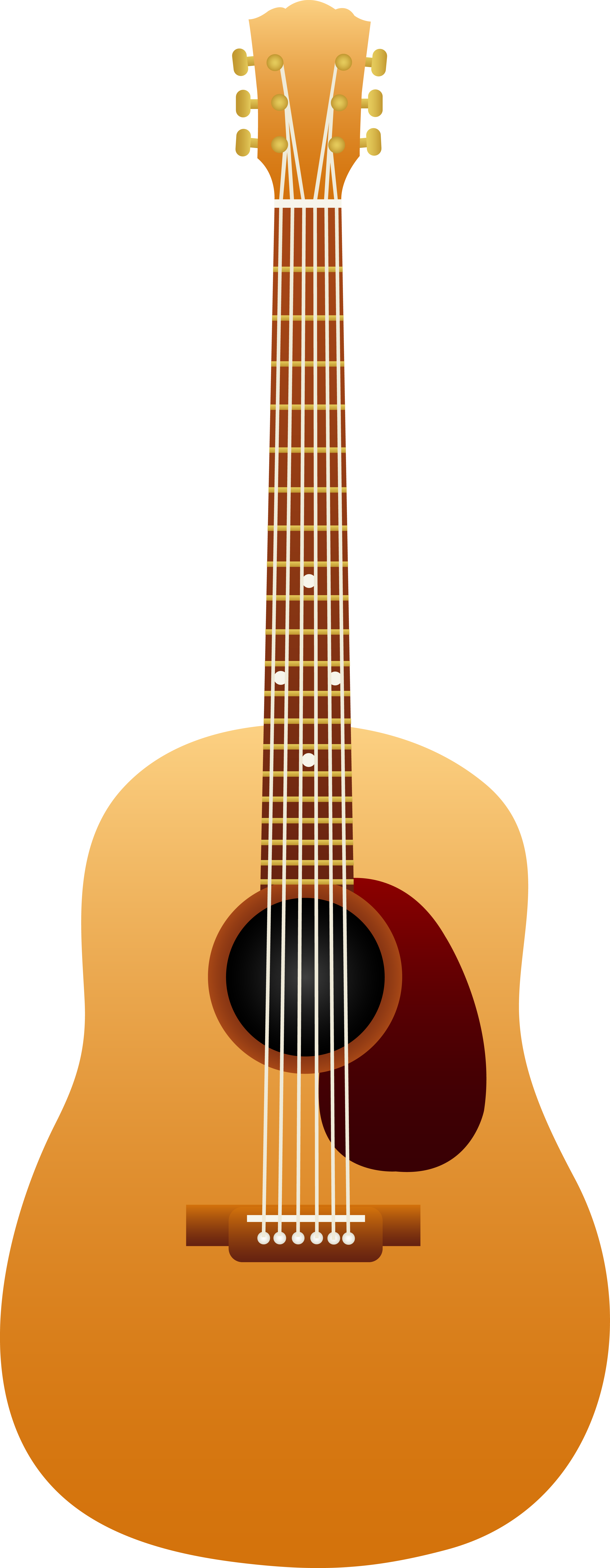 Classical Acoustic Wooden Guitar Free Clip Art
