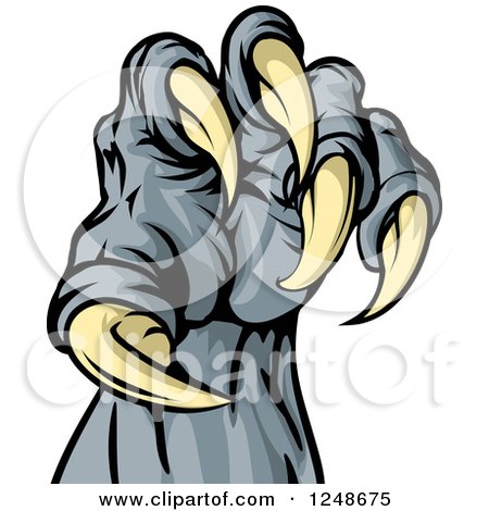 Clipart of a Monster Claw with Sharp Talons - Royalty Free Vector  Illustration by AtStockIllustration