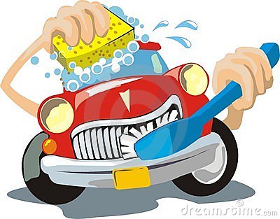 Cartoon Car Car Wash Service 