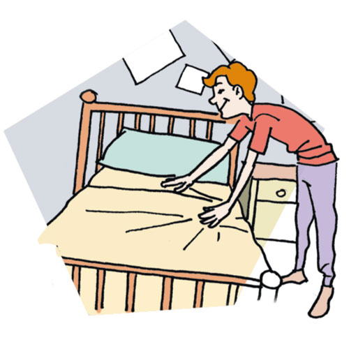Clean Up Bedroom Clipart. make_my_bed