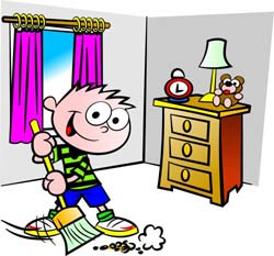 Clean Up Clipart. Tidy Room Coloring Pages