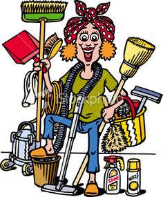 Funny Cleaning Clipart - Clip