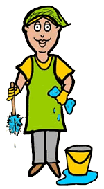 cleaning lady clip art