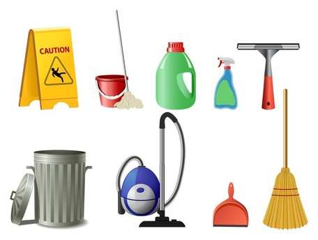 cleaning supplies icon; fine cleaning icon