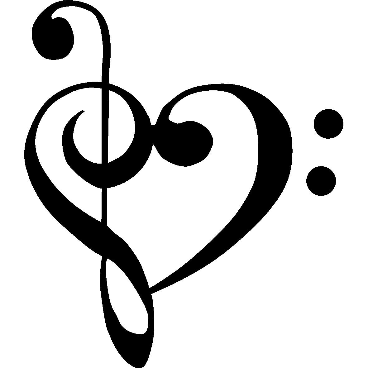 Treble Clef and Base Clef Heart❤❤❤❤