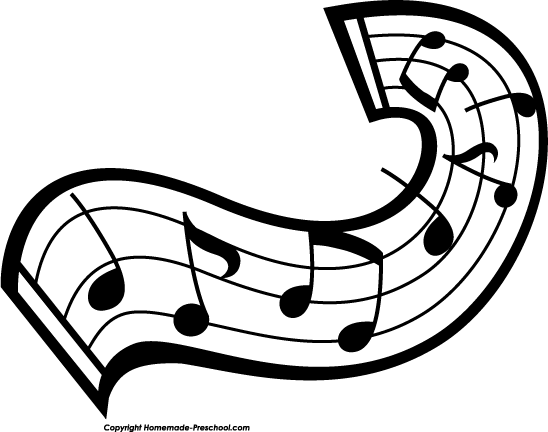 Music note notes clip art pan