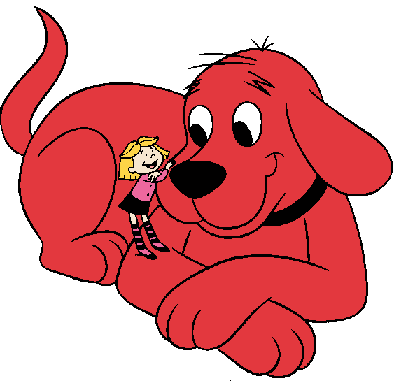 Clifford the Big Red Dog Clip Art Image