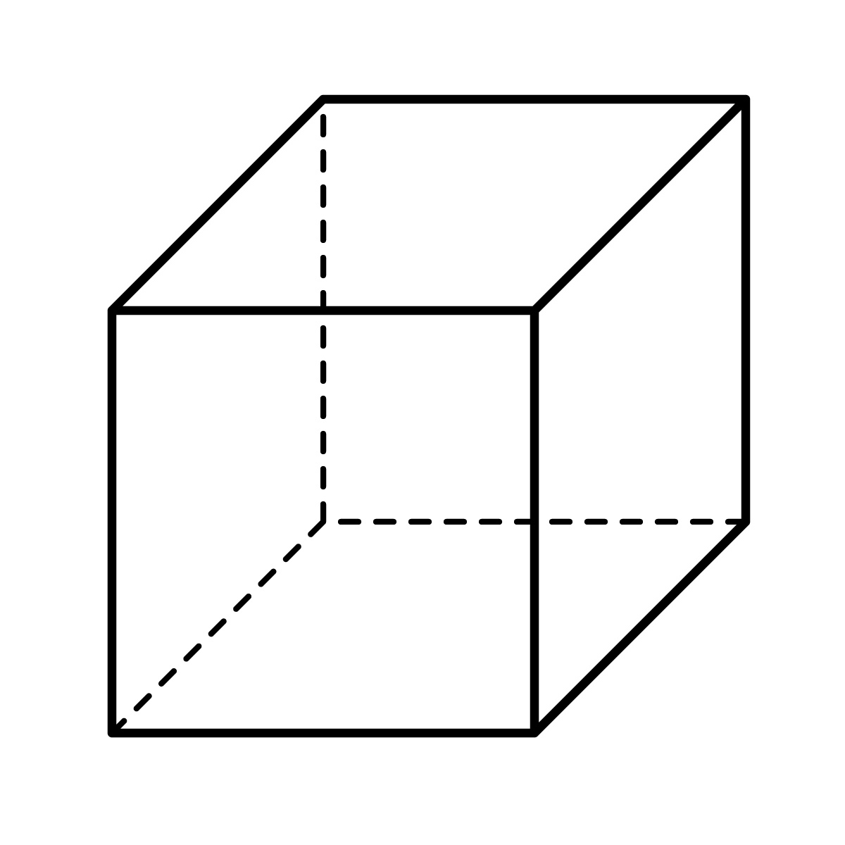 Clip Art: 3D Solids: Cube Bu0026amp;W