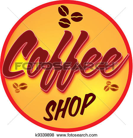 Clip Art - A logotype for a coffee shop. Fotosearch - Search Clipart, Illustration