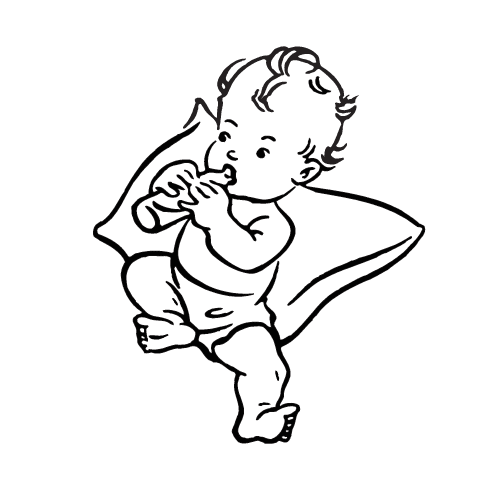 Baby Clipart Black and White 