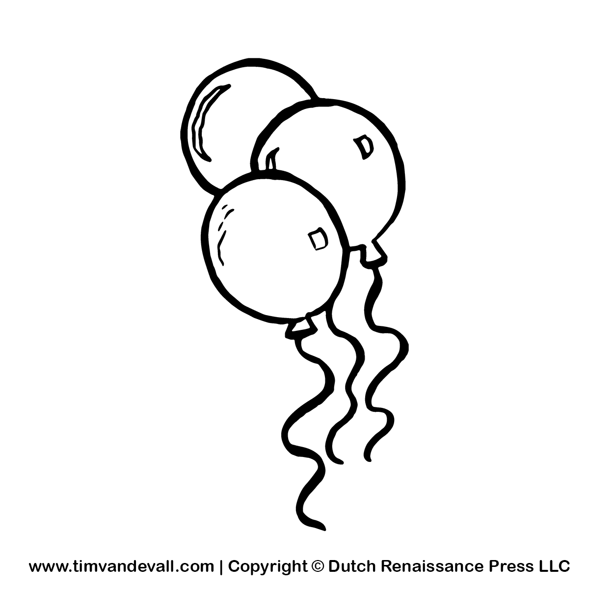 Black And White Balloons Clip