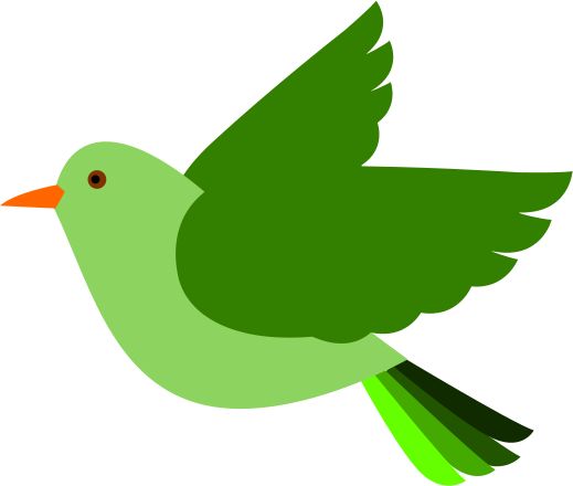 clip art bird green - Clip Art Bird