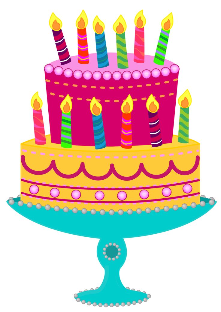 Clip art of birthday cake - C