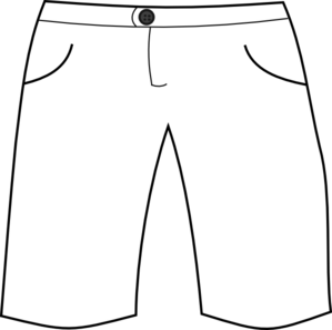 Clip Art Black And White Short Pants Clipart