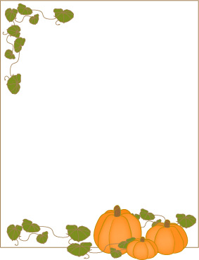 Fall Pumpkin Border Clip Art 