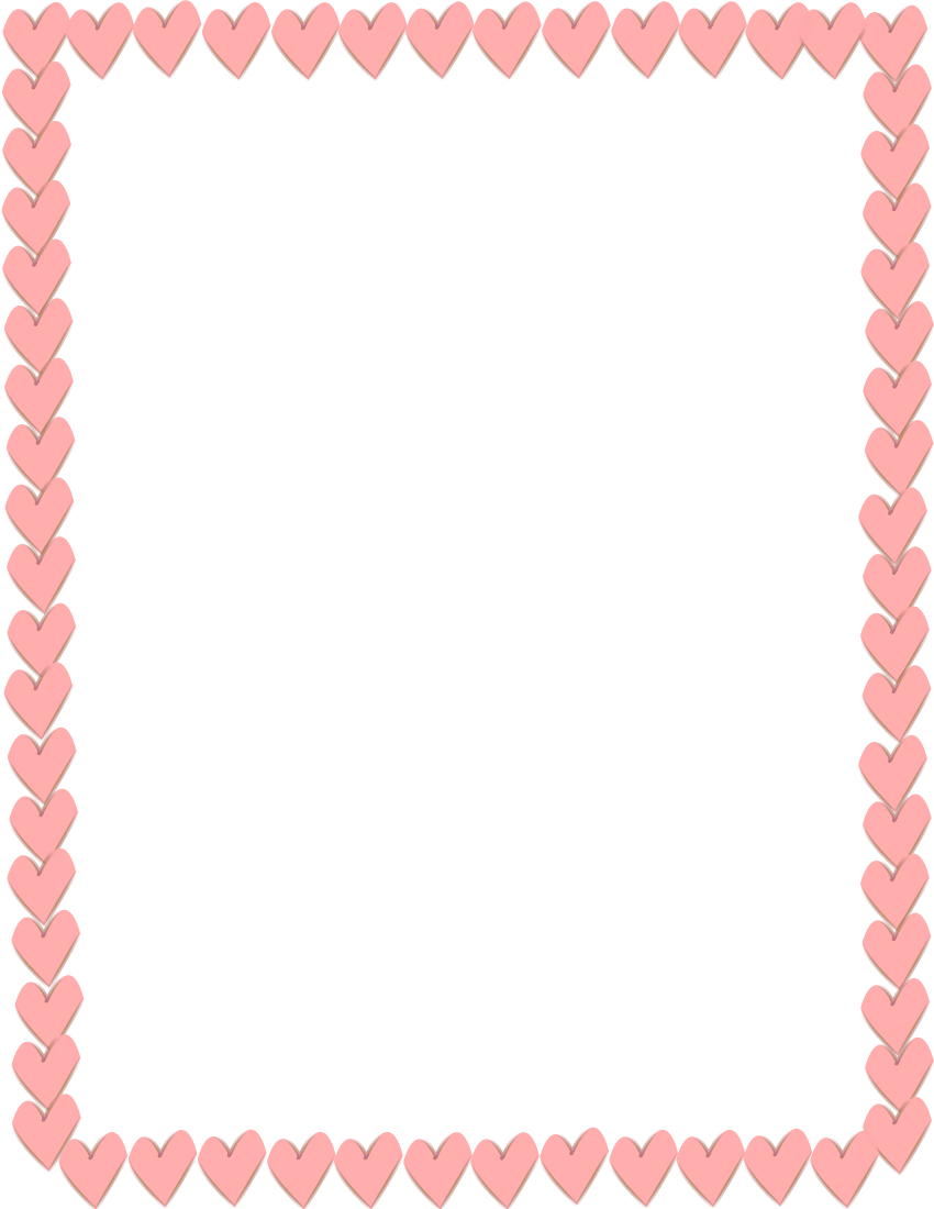 pink flower border clip art