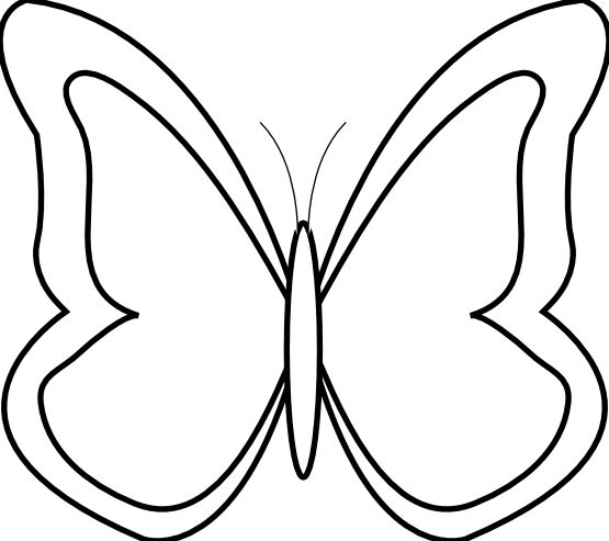 Clip Art Butterfly Clipart Bl - Black And White Butterfly Clipart