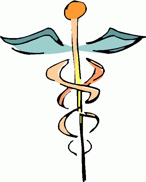 clip art; Caduceus medical . - Medical Symbol Clipart